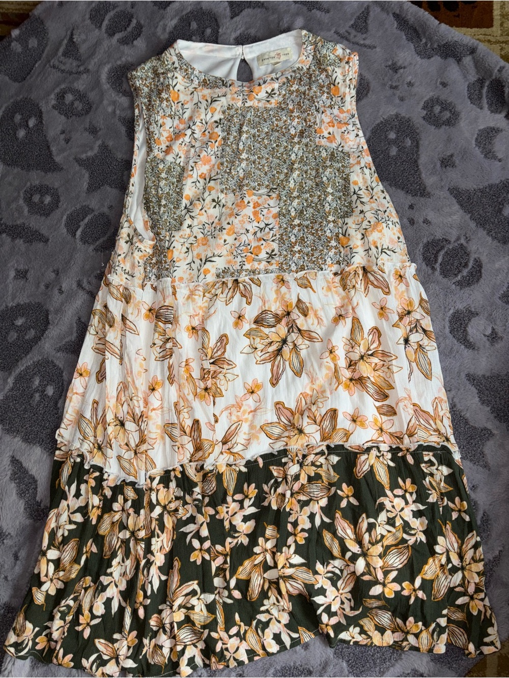 Penelope & Rose sleeveless beautiful floral print full length dress~ women’s 3xl
